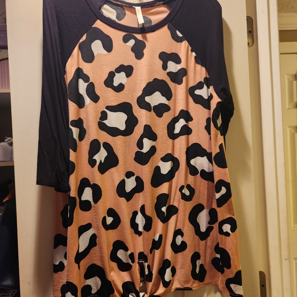 Pink cheetah top